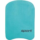 Sporti Kids Swim Kickboard, Junior EVA Foam Training Board, Swimming Aid | 14 x 10.5 x 1.125 in, Rounded Edges, Comfortable Grip, Contoured Underside, Kick Practice, Learn-to-Swim Aid, Pool Training