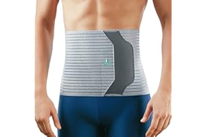 OPPO 2360 Abdominal Binder - Breathable Postpartum, Postoperative, Hernia Belts - Compression Garment for Men and Women (Gray, Large, 1-Pack)