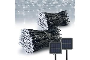 Vimorg Solar String Lights Outdoor, 2 Pack 79FT 200 LED Waterproof Solar Christmas Lights with 8 Lighting Modes for Tree Yard Garden Party Xmas Decorations