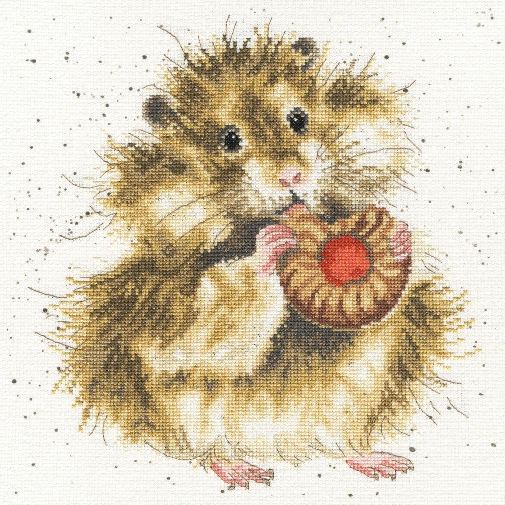 Bothy Threads Cross Stitch Kit - Wrendale Designs - The Diet Starts Tomorrow, multicoloured, 26x26cm