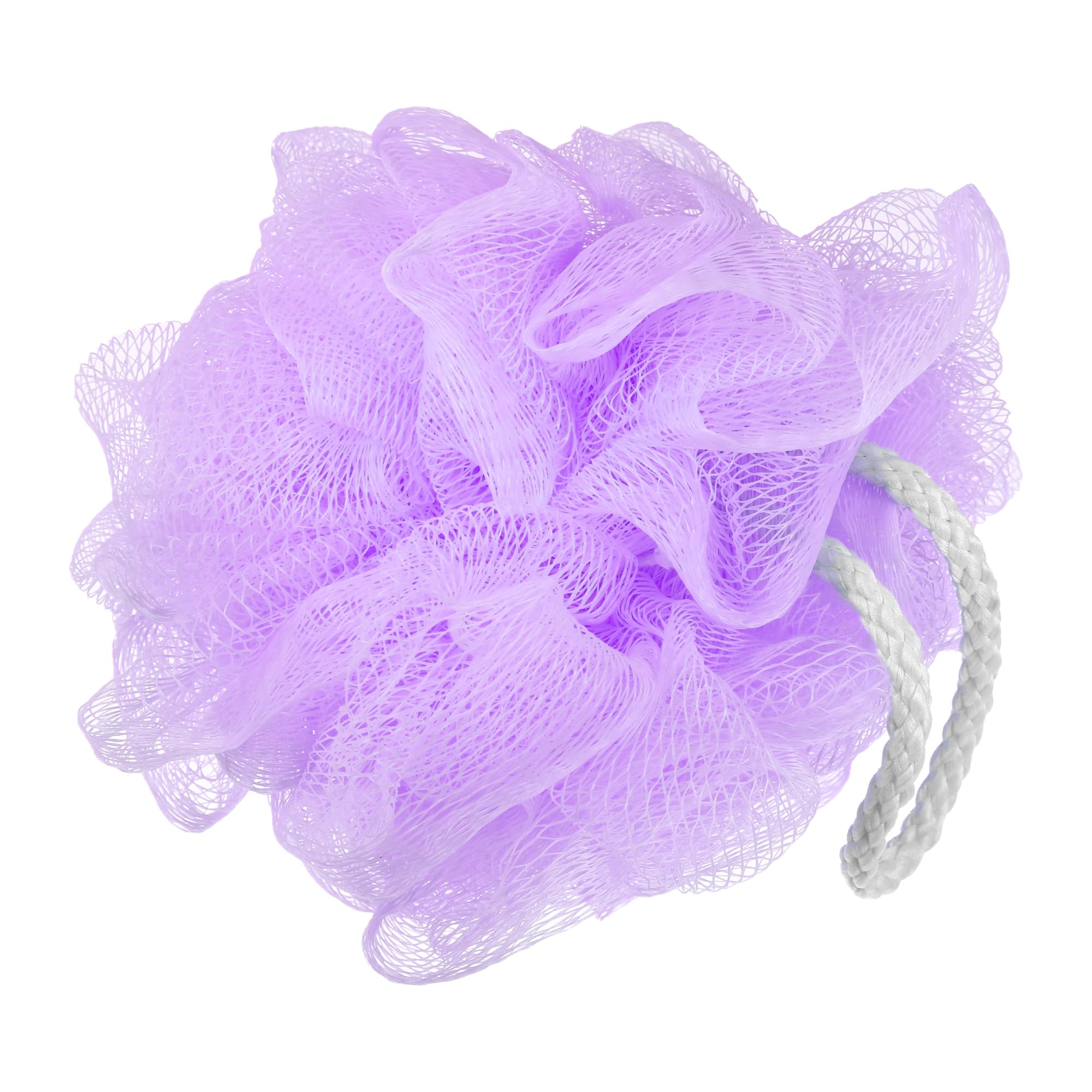 VOCOSTE Bath Shower Loofah Sponges Body Puffs for Bathroom 5.12"x5.51" Purple 1 Pc