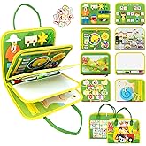 Letoya Toddler Busy Board, Farm Busy Book Montessori Toys for Toddlers, Sensory Board Learning Toy Educational Activity Books Birthday for Girls Boys, Travel Toys for Airplane Car