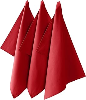 REDBEST Geschirrtuch"Seattle" 3er-Pack Baumwolle rot Größe 50x70 cm