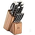 All-Clad Forged German Stainless Steel Knife Set and Acacia Wood Block 12 Piece, Fully Forged, Expert Precision, Knife Set, Cookware Knife Block Set, Kitchen Knives, Ultra Sharp, Kitchen Utensils