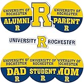 Desert Cactus University of Rochester Sticker YellowJackets UR Vinyl Decals Laptop Water Bottle Car Scrapbook (Round Family)