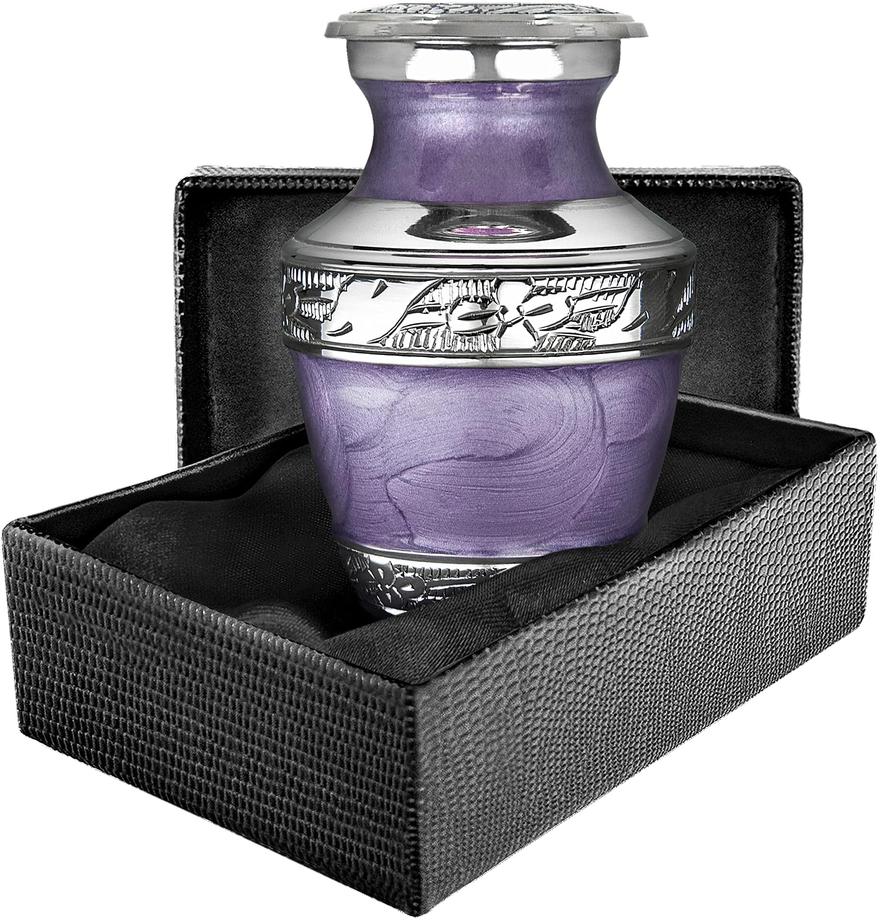 Trupoint Memorials Cremation Urns for Human Ashes - Decorative Urns, Urns for Human Ashes Female & Male, Urns for Ashes Adult Female, Funeral Urns - Light Purple, 1 Small Keepsake