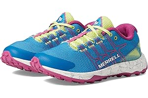Merrell Moab Flight Low Hiking Shoe, Teal/Lime/Fuchsia, 6.5 US Unisex Big Kid