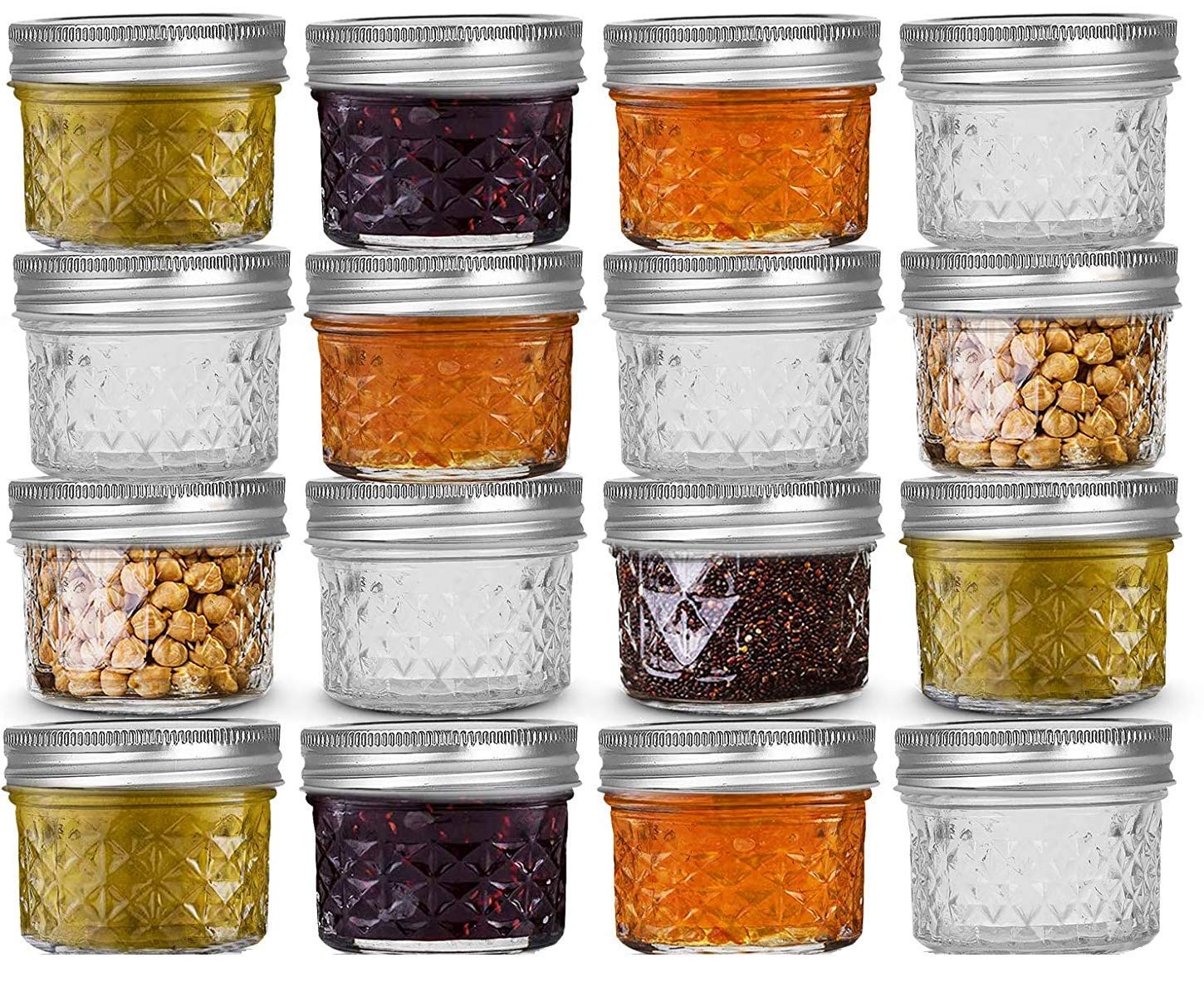 Moonfinity Corporation 100 ML Mason Jar BPAFree Mini Canning Jars with