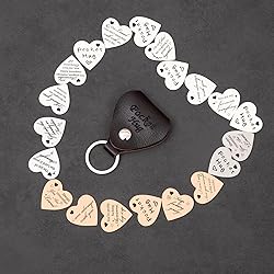 Qunrwe Pocket Hug Leather Keychain,Double Sided
