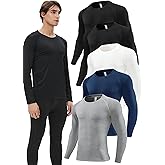 Antoyo 5 Pack Men's Compression Shirt Compression T-Shirt Long Sleeve Cool Dry Athletic Workout Base Layer Undershirt Tops