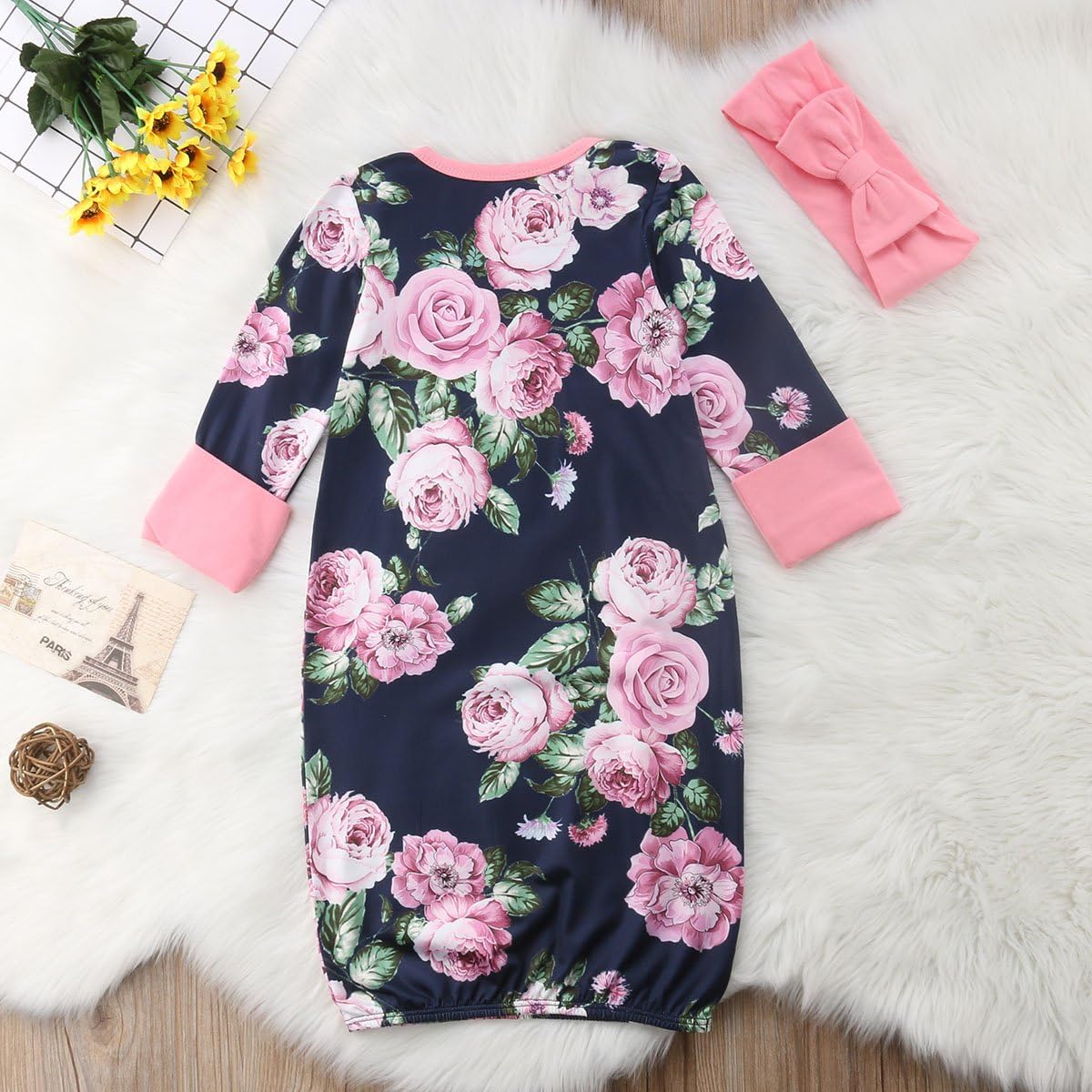 floral sleepers baby girl