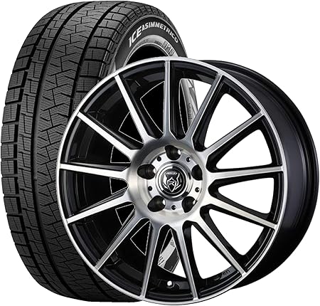 Amazon スタッドレスタイヤ ホイールセット 1本セット Pirelli ピレリ ウインターアイスアシンメトリコ 225 60r18 100q Weds ウェッズ Rizley Kg 18 7 5 J 5 114 Inset55 ブラックポリッシュ 組み込み バランス調整済み 新品1本セット 車 バイク 車
