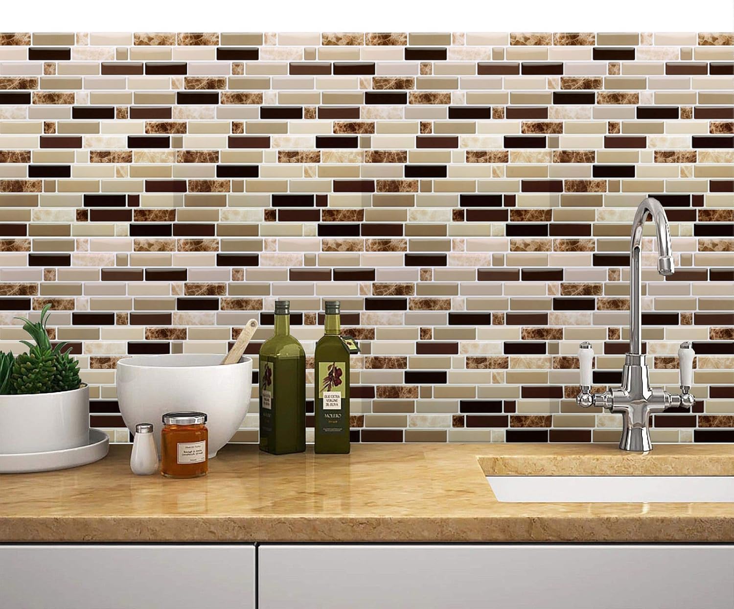 Home Dcor Accents 5 Sheets 12 X 12 Peel And Stick Self Adhesive Kitchen Backsplash