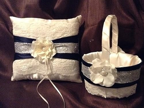 Amazon Com Wedding White Or Ivory With Lace Flowers Black And