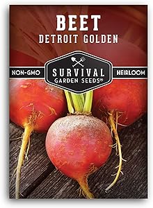 Survival Garden Seeds - Detroit Golden Beet Seed for Planting - Packet with Instructions to Plant and Grow in Your Home Vegetable Garden - Non-GMO Heirloom Variety