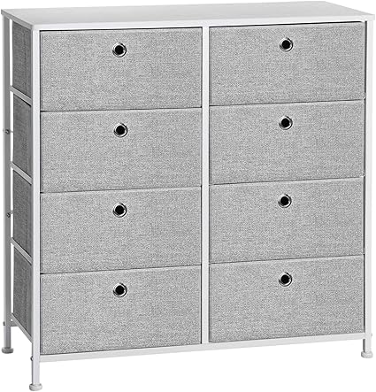 Songmics 4 Tier Storage Dresser With 8 Easy Pull Fabric Drawers