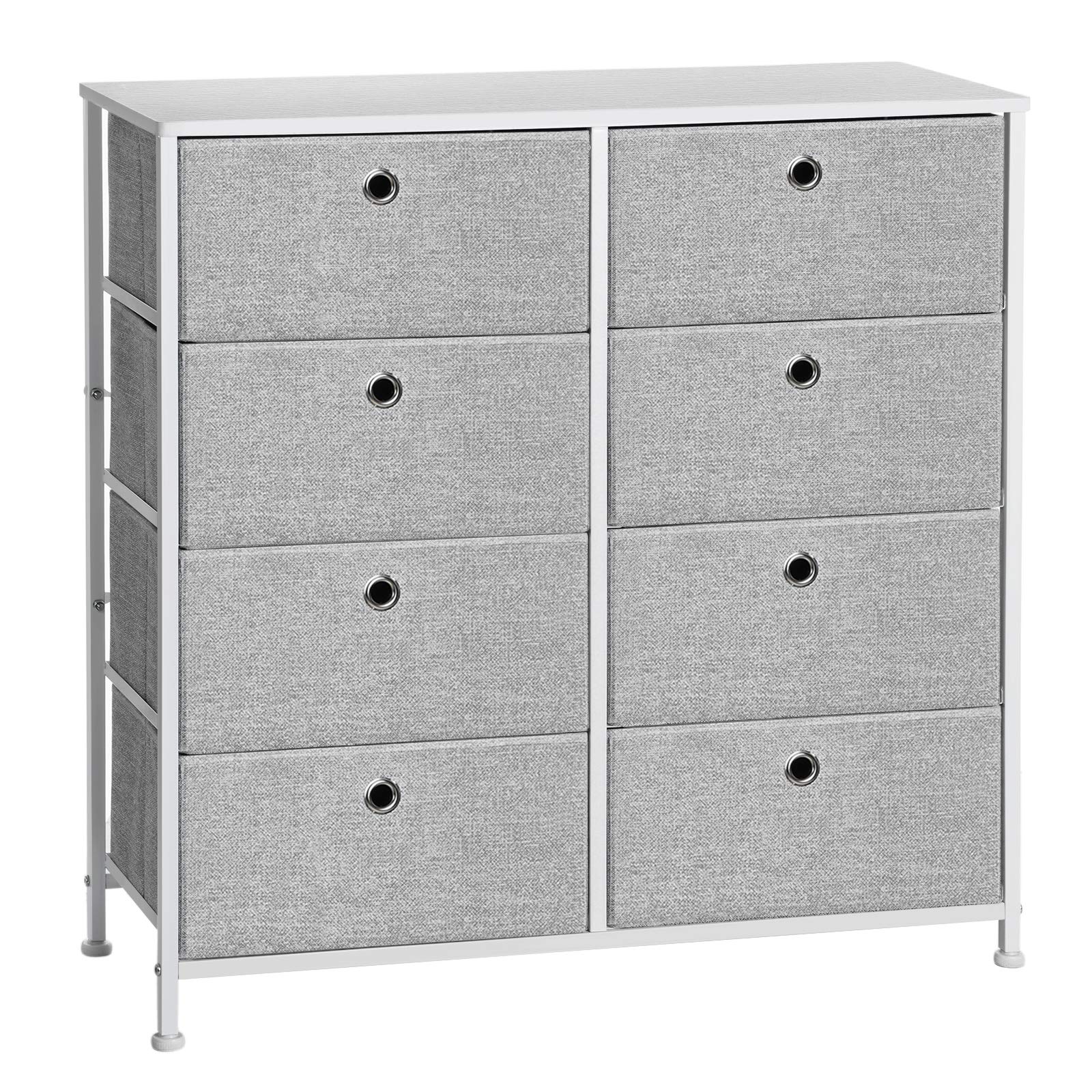 Buy SONGMICS 4Tier, Storage Dresser with 8 Easy Pull Fabric Drawers
