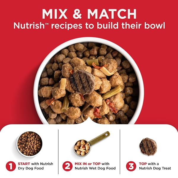 NUTRISH RACHAEL RAY WET DOG FOOD VARIETY PACK HEARTY RECIPES, 6-8 OZ. TUBS, 2 COUNT