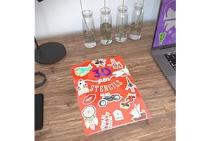 3D Pen Stencils - 8,3 x 11,8 Inch - 3D Heat Resistant Project Design Card-Board Sheets - Large Colorful Paper for Kids (Red)