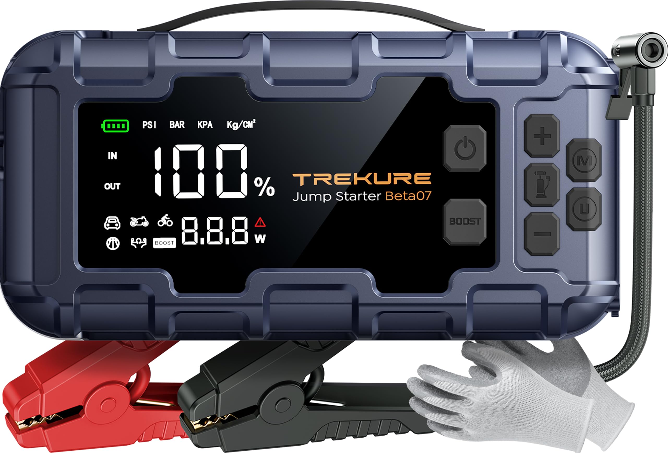 TREKURE 10-in-1 Car Battery Jump Starter with Air