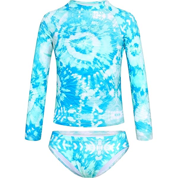 Rash Guard For Kids Big Girls Long Sleeve Rash Guard Set Bathing
