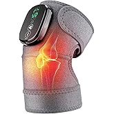 ERHIVORA Knee Massager with Heat and Vibration, Knee Heating Pad for Knee, Heated Knee Brace, Cordless Heated Knee Massager