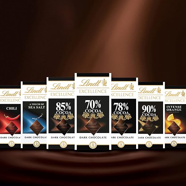 LINDT EXCELLENCE 90% COCOA DARK CHOCOLATE BAR, DARK CHOCOLATE CANDY, 3.5 OUNCE