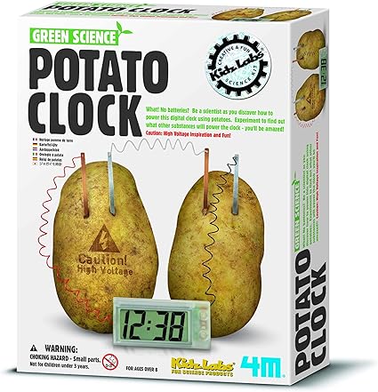 Amazon Com 4m Potato Clock Diy Green Science Chemistry Engineering Lab Stem Toys Educational Gift For Kids Teens Girls Boys Brown Toys Games Amazon Com 4m Potato Clock Diy Green Science Chemistry Engineering Lab Stem Toys Educational Gift For Kids Teens Girls Boys Brown Toys Games