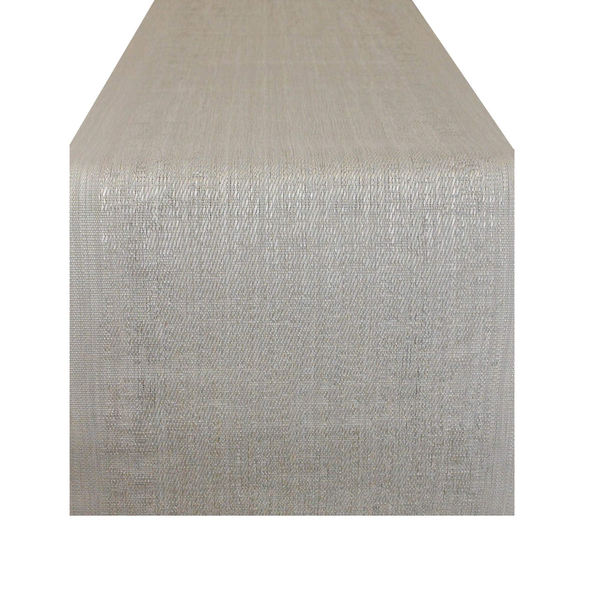 DII Everday, Easy to Clean Indoor/Outdoor Woven Vinyl Space Dyed Table Runner, 13x72, Gray