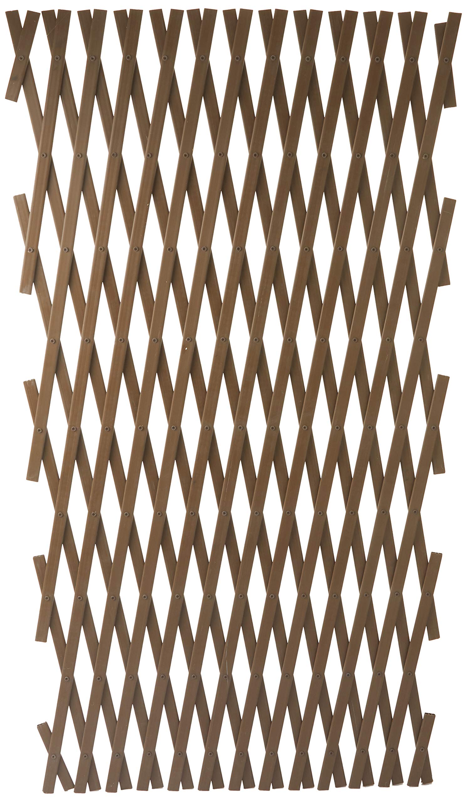 Verdemax 7561 3 x 1 m PVC Extensible Trellis - Brown