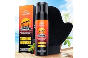 Dralot 2X Faster Self Tanner Mousse Natural Bronze, Flawless Self Tan Streak-Free with Bonus Mitt, Vegan Self Tanning Foam No Fake Tan Smell, Long-Lasting Sunless Tanner for All Skin Tones,6.7 Fl Oz
