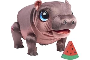 FurReal Sally The Silly Hippo, 9 Inch Interactive Plush, Kids Toys for Ages 4 Up by Just Play