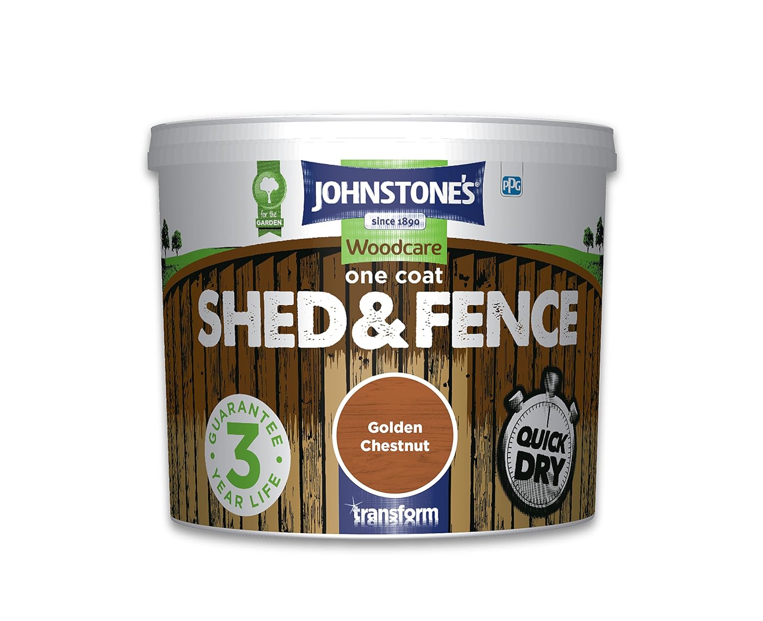 Johnstone's 386168 5 Litre Woodcare One Coat Shed and Fence Paint