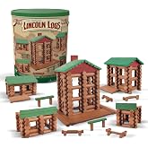 LINCOLN LOGS Collector's Edition Village Set - 327 Real Wood Pieces, Ages 3+, Retro Building Toy for Boys/Girls, Creative Construction Game