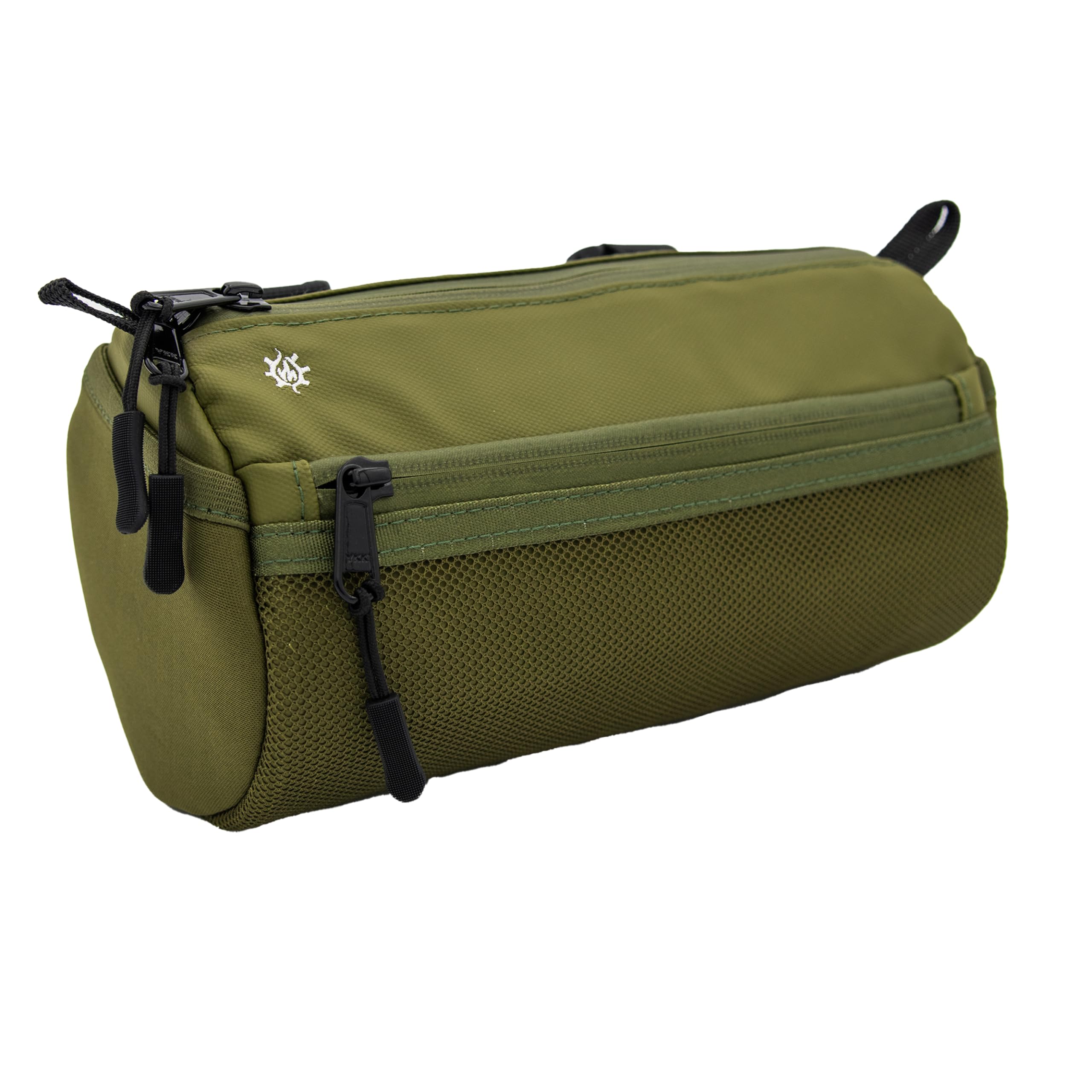 Lumiere & Co. Bike Handlebar Bag - Durable, Multiple-Size Options and Multi-Color Options -Dual Elastic Straps, Clips and Hook-and-Loop Attachments (Large, Green)