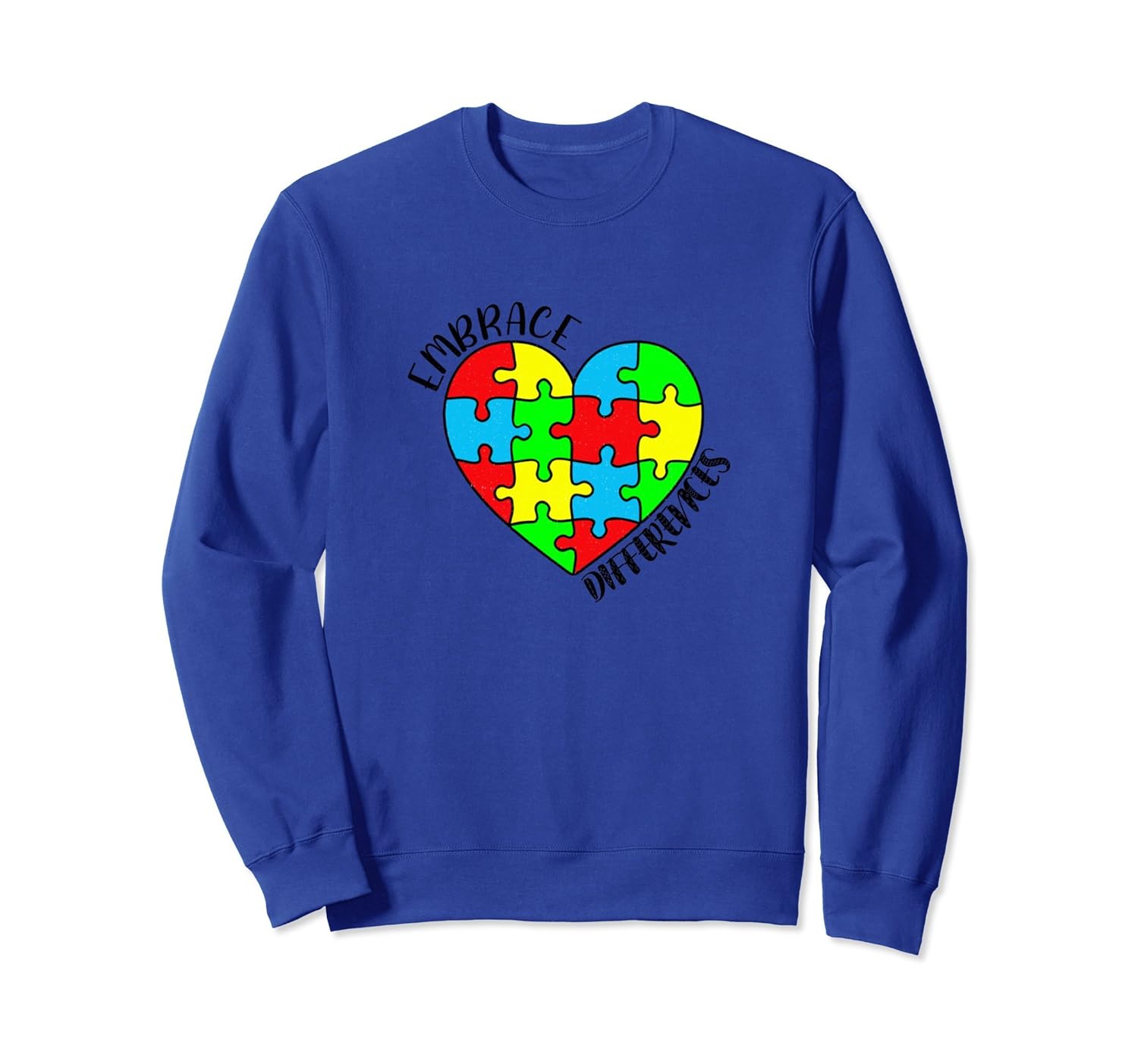 Autism Awareness Sweatshirt Embrace Differences Support Gift-anz