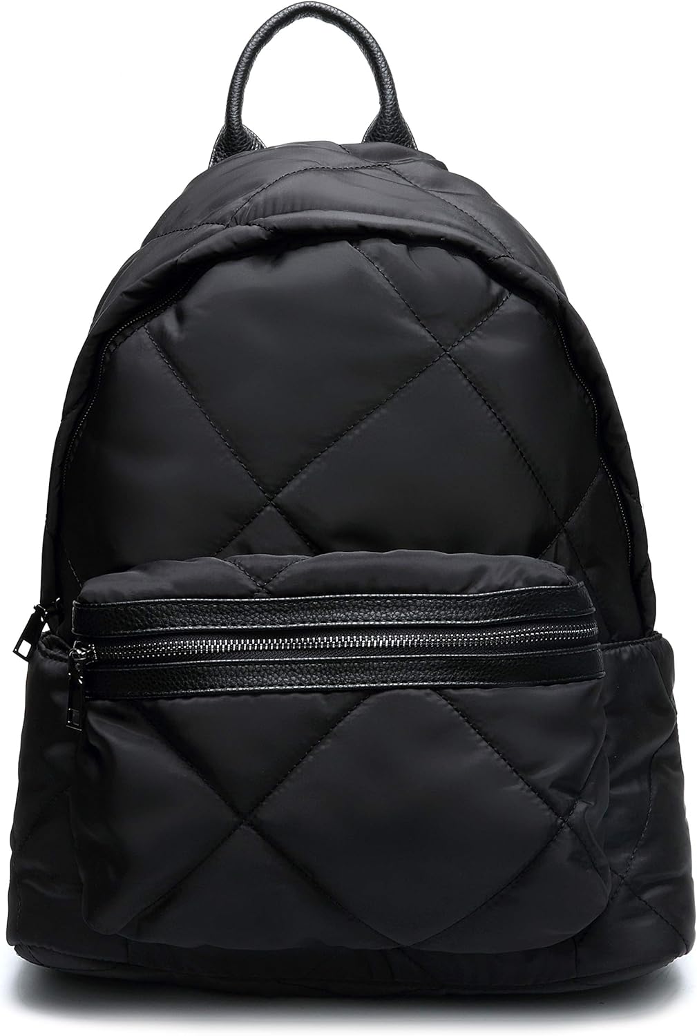 Nylon Quilted Backpack Purse Lightweight Travel Daypack (Large Quilted