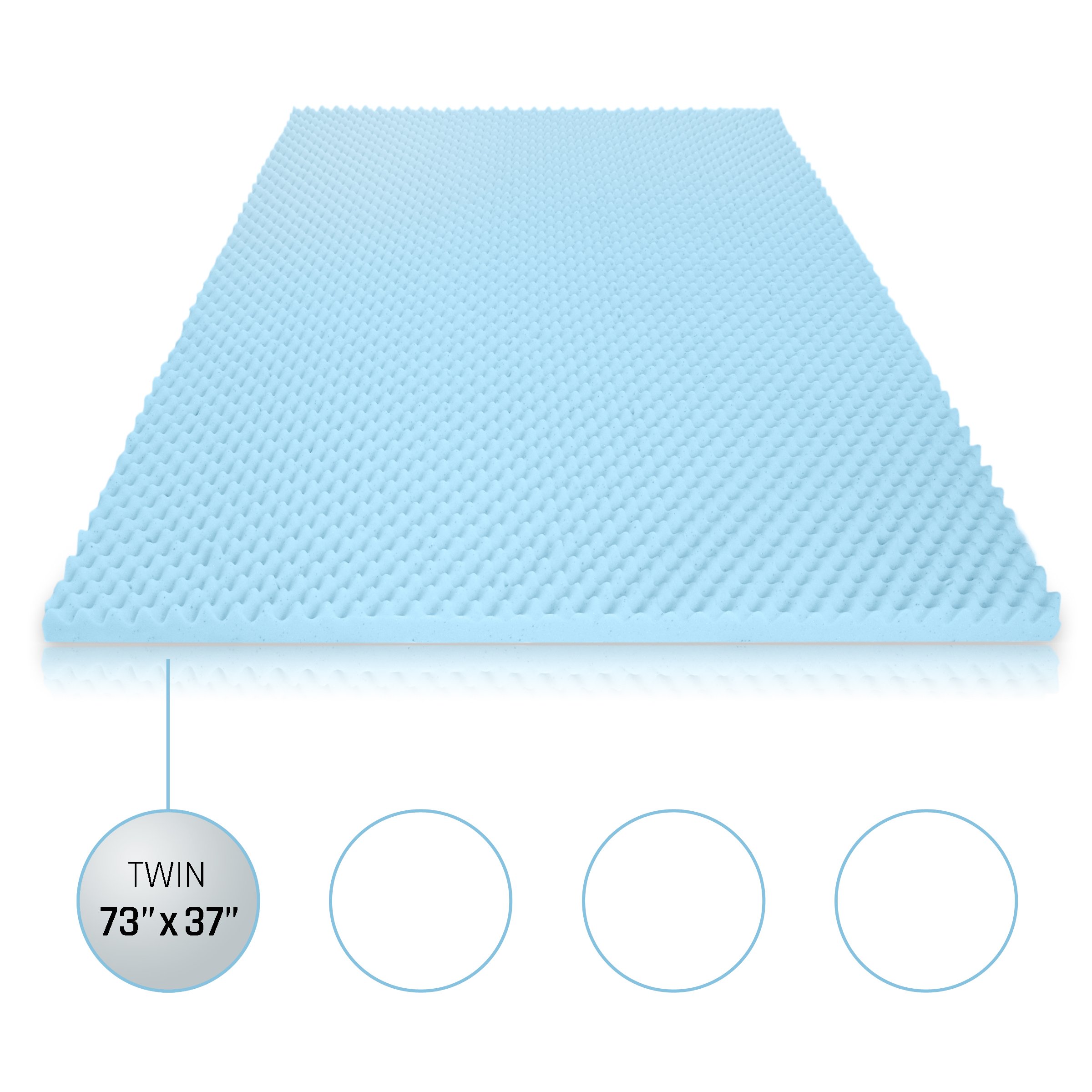 Milliard 2in. Egg Crate Gel Memory Foam Mattress Topper Twin