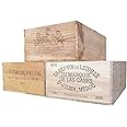 Vineyard Crates One (1) Decorative Wine Crate, Size - 12 Bottle - Wooden Box for Wine Storage Wedding Decor DIY Projects Garden Planter Boxes NO Lid NO Storage Inserts (12BtlStd)