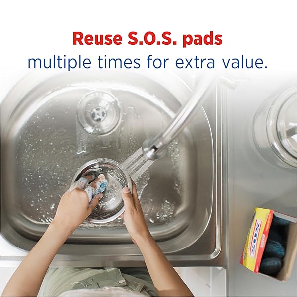 S.O.S STEEL WOOL SOAP PADS, 18 COUNT