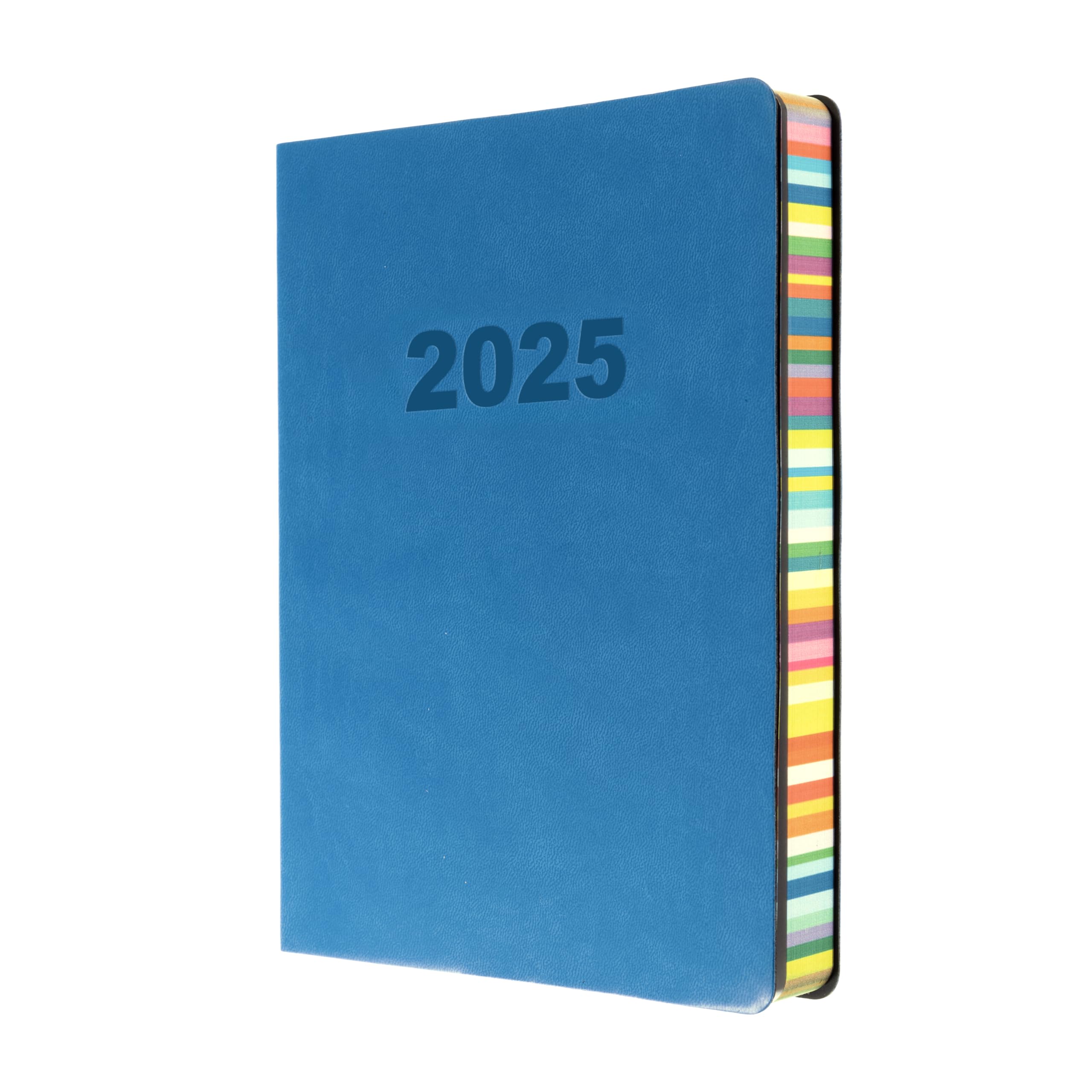 Collins Edge Rainbow 2025 Diary - A5 Day to Page Planner (with Appointments) - Light Blue - (ED151.U57-25) - Daily Planner with Soft Touch Covers and Coloured Page Edges — image 1