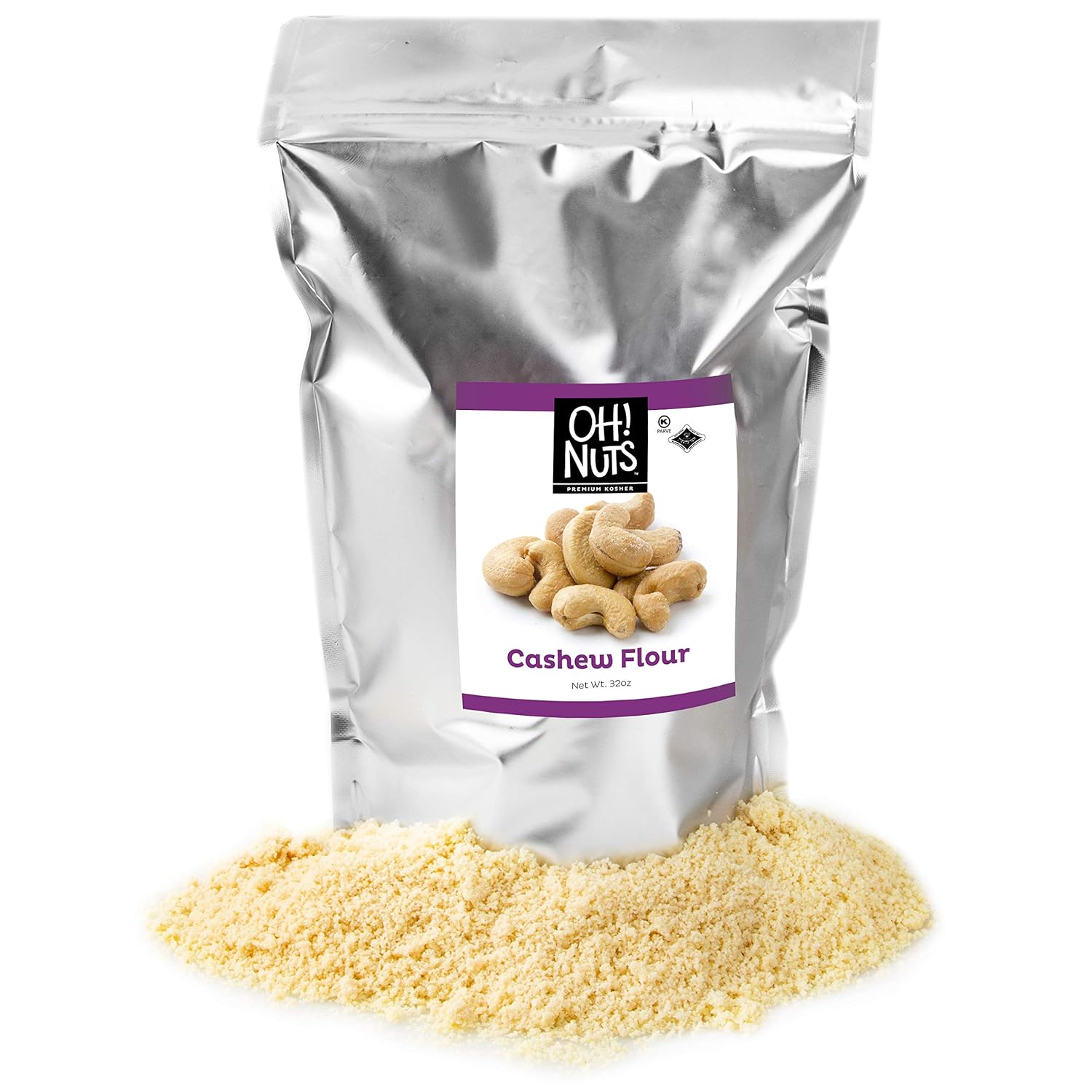 Oh! Nuts Ground Cashew Flour Bulk 2lb Bag KetoFriendly