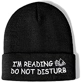Book Lovers Gifts Hat Beanie for Women Men Reading Embroidered for Readers Bookish Book Club Librarians Bookworms Stuffers
