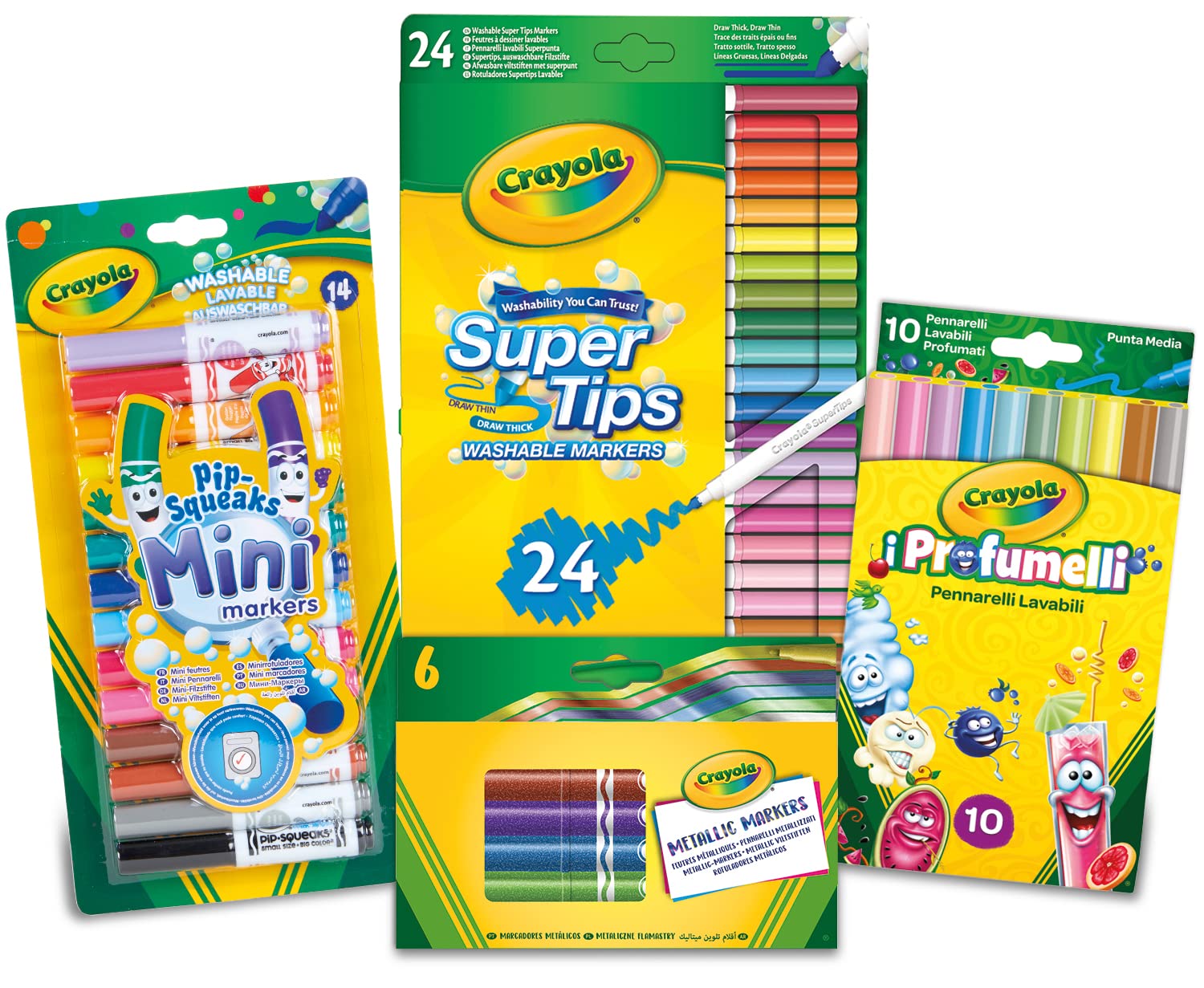 CRAYOLA - Markers Super Set, Art& Craft Value, Home and Back to School Colouring Supplies, Gift for Kids, Age 6+