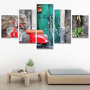 SIGNWIN 5 Panel Canvas Wall Art Modern Art...