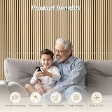 TONOR 4-Pack Acoustic Wood Veneer Wall Panels 47.2 x 23.6 x 0.74 inches view 5