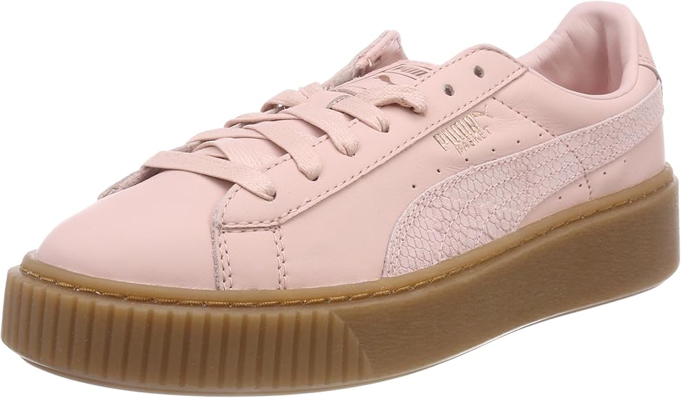 puma women's basket platform euphoria gum sneaker