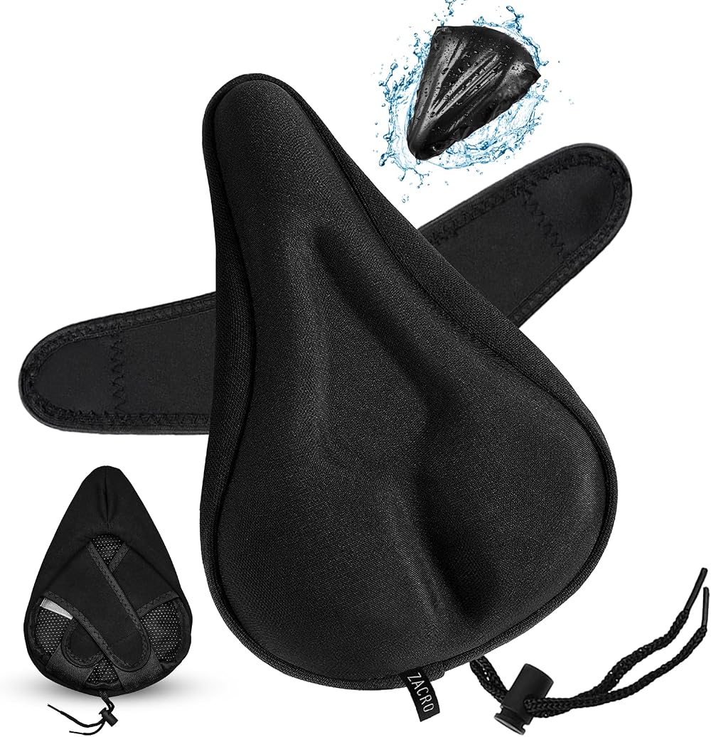 Zacro Gel Bike Seat Cushion 11x7in; Extra Soft Pad for Peloton Spin Indoor