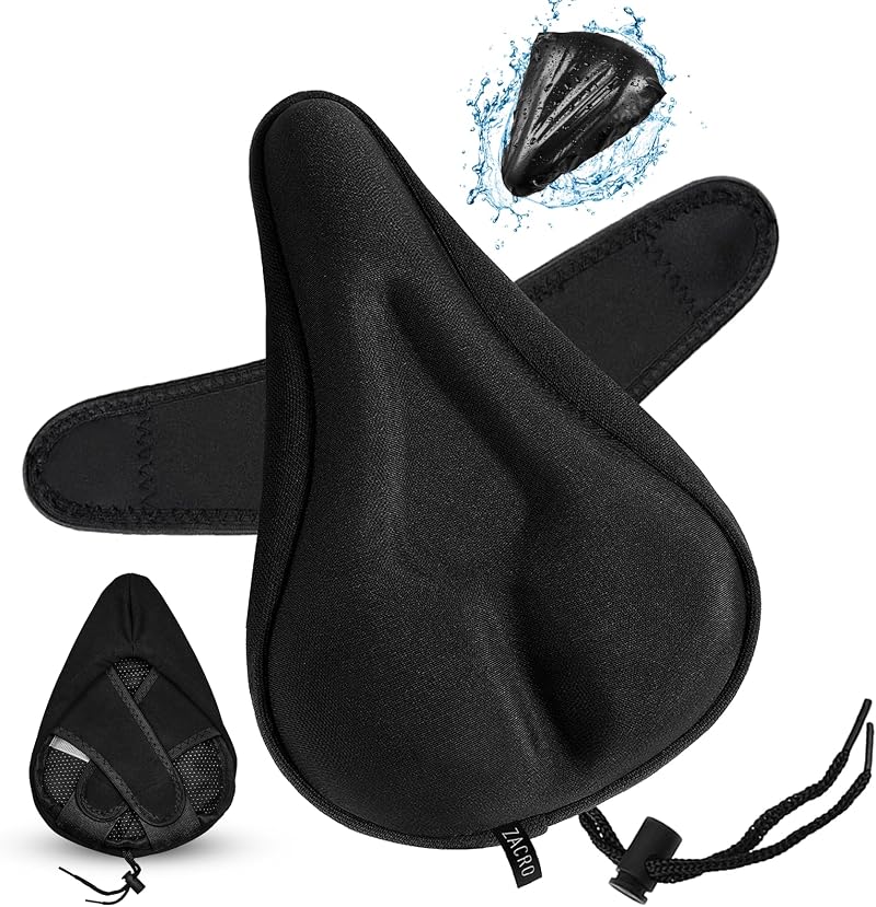 Zacro Gel Bike Seat Cushion 11x7in; Extra Soft Pad for Peloton Spin Indoor
