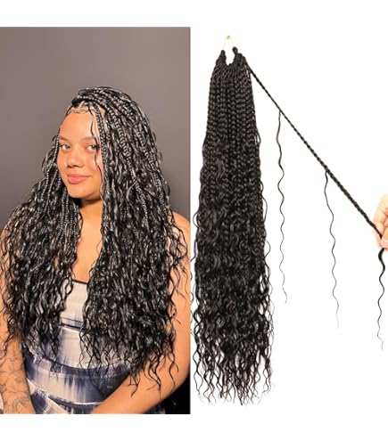 蓮花戯水　組紐　黒色　1本 Amazon.com : LMZIM Goddess Box Braids Crochet Hair 20 inch